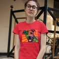 thumbnail image 3 of Tee Hunt Colorful Pitbull T-Shrit Andy Maxx Dog Lover Pet Owner Adopt Women's T-Shirt Tee, Red, X-Large, 3 of 5