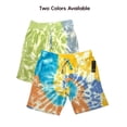thumbnail image 4 of Ben Din Clothing Men's Tie Dye Swim Trunks Cotton Beach Shorts, Green, 4 of 4