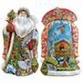 thumbnail image 2 of G.Debrekht 24121 Woodcarving 12 Days of Christmas 13 in. - Woodcarved Santa, 2 of 2