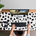 thumbnail image 4 of Long Mouse Pads for Desk,White and Black Of Leopard Print Desk Mats on Top Of Desks, Desk Mouse Pad Extra Large with 3mm Non-Slip Base and Stitched Edge for Gaming,Office,Work,Home 47.3"x23.6", 4 of 6