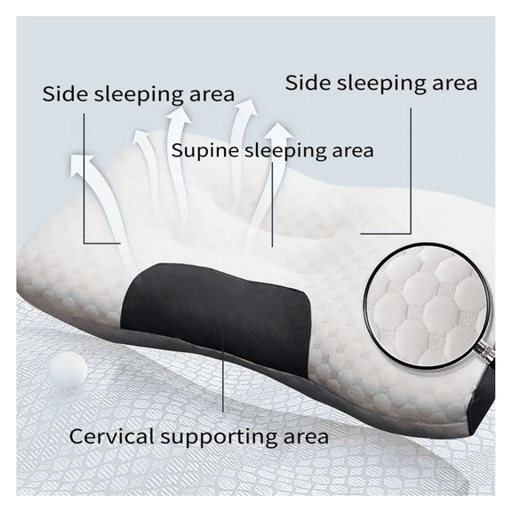 YuShuBaBa White Knitted Cotton Neck Pillows