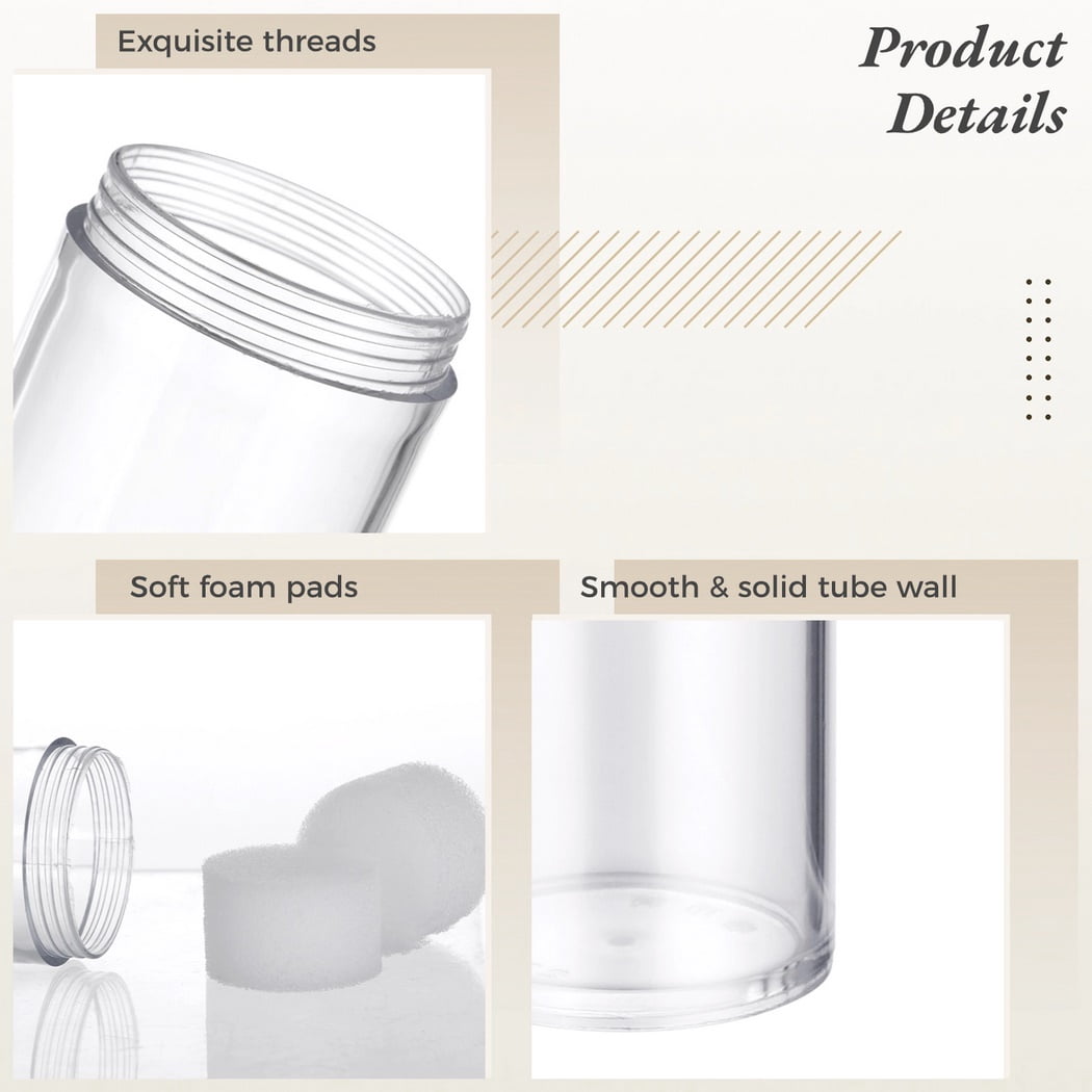 30 PCS Coin Storage Tubes, Quarter Tubes Clear Coin Tube, Plastic Coin Holders Coin Container with Screw Lids, Containers for Coins Collection Supplies