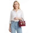 thumbnail image 5 of LAVA Small Box Crossbody Purse For Women, Designer PU Leather Mini Top Handle Tote Bag Shoulder Pouch, Satchel Flap Handbag for Ladies, 5 of 12
