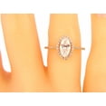 thumbnail image 2 of HeartsAndYou 4ct Marquise Cut Moissanite Accents Vintage Inspired Halo Engagement Ring for Women 18k Rose Gold over Silver, 2 of 6