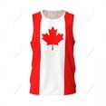thumbnail image 4 of Camiseta deportiva de baloncesto para hombre con la bandera de Canadá, para correr, fitness, multifunción, sin mangas, con nombre personalizado exclusivo, 4 of 5