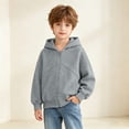 thumbnail image 5 of VIPOIN Boys Girls Zip‑Up Hoodie, Raglan Long Sleeve Soft Sweatshirt with Pockets, Sizes 5-16 Years, 5 of 8