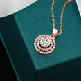 thumbnail image 3 of Gem Stone King 1.44 Ct Round Green Prasiolite 18K Rose Gold Plated Silver Pendant with Chain, 3 of 3