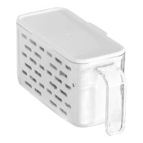 NIYANGLE Mini Fridge Caddy Refrigerator Storage Box White Food-Grade Plastic 1Set