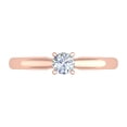 thumbnail image 3 of 1/4 Carat 4-Prong Set Solitaire Diamond Engagement Ring Band in 10K Rose Gold (Ring Size 7), 3 of 5