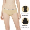 thumbnail image 3 of INNERSY Period Underwear for Teens Cotton Leekproof Menstrual Panties 3-Pack (8-10 Years,Black/Yellow/Gray), 3 of 8