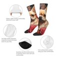 thumbnail image 3 of Logiee Vintage Red Flower Chihuahua Print Adult Socks for Men & Women,Calf Socks, Ankle Socks,Boots Socks,Breathable Casual Sock,Unisex Crew Socks, 3 of 6