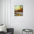thumbnail image 3 of Cloudy Sunset Art12x16 Forest Oil Paintings, Wall Prints Ideal for Vintage Home Office Decor, 3 of 7