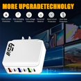 thumbnail image 4 of Bxaolu Upgraded 6-in-1 USB C Charger Fast Charging Wall Charger, 65W USB C Laptop Desktop Charger Adapter Compatible with Laptop, Phone, White, 4 of 7