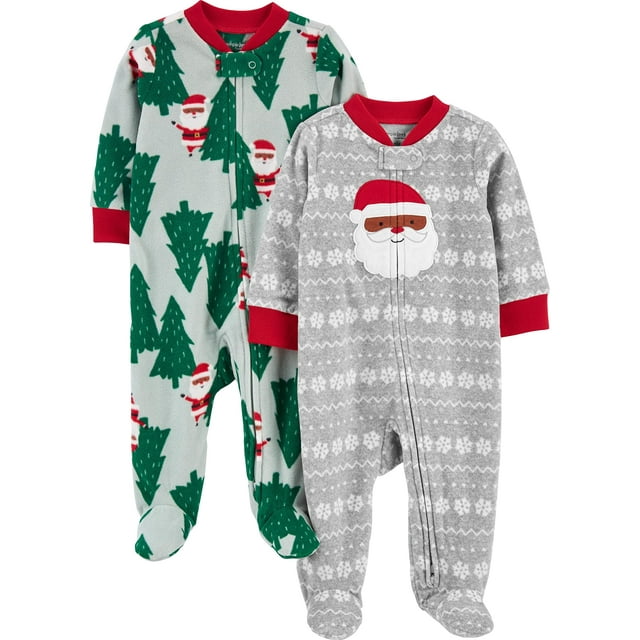 Sleep & Play de forro polar para bebés Simple Joys Holiday, paquete de 2