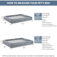 thumbnail image 3 of ECP XL Extra Large Dog Bed, Washable Dog Couch with Removable Waterproof Cover, Orthopedic Large Pet Sofa Bed with Bolster Sides for Sleeping, 3 of 8