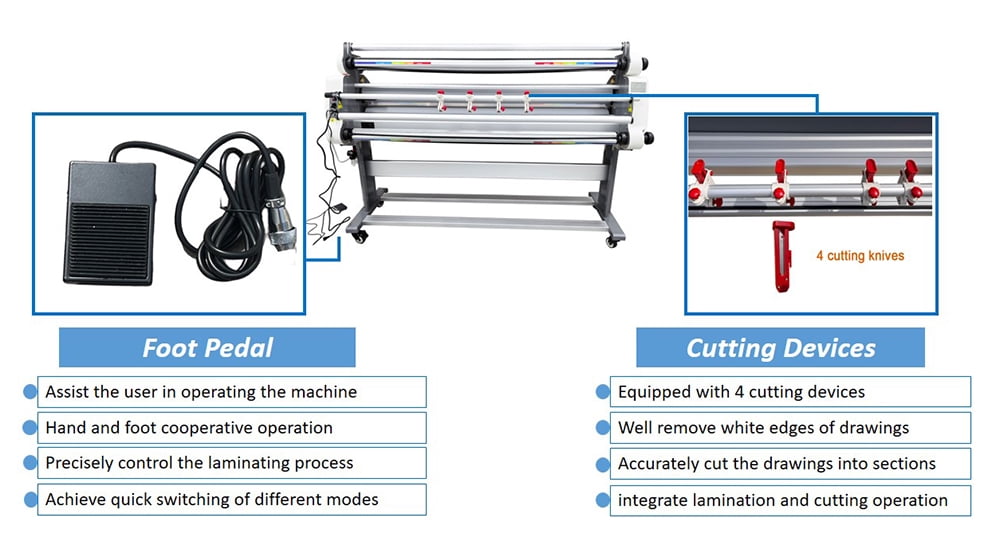 63In Full-Auto Pneumatic Laminating Machine Silicone Roller Film Self-Strip Cold Roll Laminator