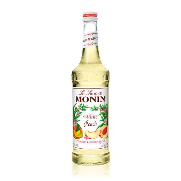 Monin White Peach Syrup cs 12/750 ml