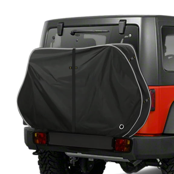 Zenicham 600D Bike Cover for Transport 1-2 Bikes, Heavy Duty Waterproof & Windproof Bike Covers Outdoor Storage with Reflective Strips, Bicycle Cover with Lock Holes