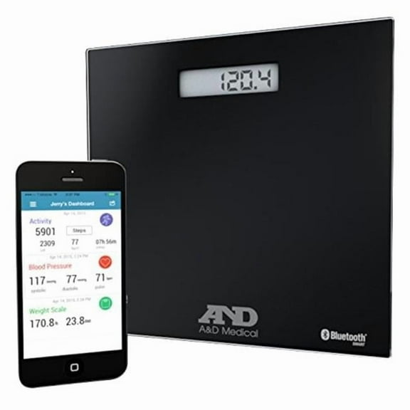 Medical Deluxe Connected Weight Scale - Black