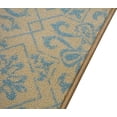 thumbnail image 3 of Custom Size Skid Resistant Backing Rug Runner Floral Trellis Blue Design Cut to Size Roll Runner Rug By Feet, 3 of 8