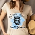 thumbnail image 4 of Cool Cat in Hoodie Today’s Mood Indifferent Funny T-Shirt for Men and Women, Navy, Size L, 4 of 6
