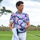 thumbnail image 3 of Balery pinkk flower crystal Skull Camisa Polo de Hombre con Estampado, de Manga Corta y Tejido Medio, Camisa Tipo Golf Polo-Medium, 3 of 6