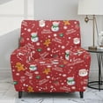 thumbnail image 2 of Kuiaobaty Gingerbread Man Print Reclining Slipcover with Side Pocket Christmas Snowman Recliner Chair Cover Breathable Reclining Sofa Slipcover Washable Recliner Couch Cover for Living Room, 2 of 8
