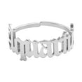 thumbnail image 2 of Fiudx Anillo de Acero Inoxidable, Elegante Diseño de Doce Letras, Detalles de Piedras Preciosas Brillantes, Accesorio de Moda Versátil, Regalo de Fiesta, Boda, Compromiso, Perfecto para Amigos y Cele, 2 of 2
