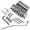 Silver, variant on EpheyFIF Double Locking Tremolo Bridge Sets Guitars Part for Electric Guitars Floyd Rose Style Bridge Double Tremolo Kits Black