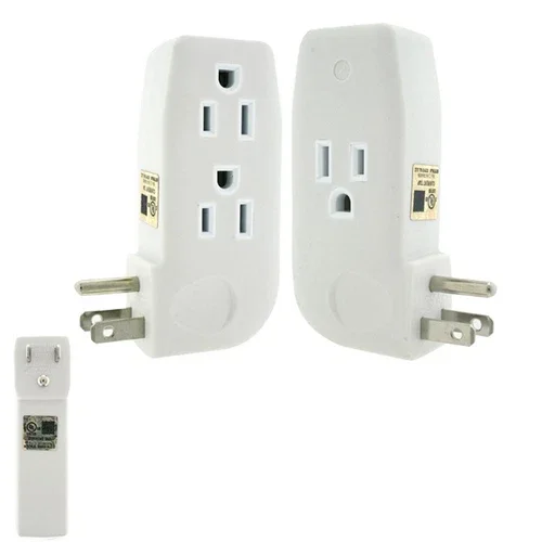CRESTIN- Triple 3 Outlet Grounded Ac Wall Plug Power Tap Splitter 3-Way Electric Adapter