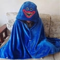 thumbnail image 2 of Poppy Playtime Huggy Wuggy Hooded Plush Blanket Cape Nightwear Sleeping Camping Rugs - Jxlgv, 2 of 4