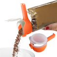 thumbnail image 2 of Ceimmolca Food Bag Clamp Food Storage Sealing Clamp With Pouring Mouth Food Bag Clamp Potato Chip Bag Clamp Plastic Food Clamp Very Suitable For Organizing And Storing Food In T, Orange, 2 of 5