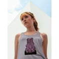 thumbnail image 2 of Pink Hair Racerback Tank Women -Image by Shutterstock, Female Small, 2 of 4