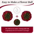 thumbnail image 4 of CHOK Artificial Flower Kissing Balls for Wedding Table Centerpieces 10Pcs 14.2 Large White Fake Roses Hydrangea Flower Arrangement, 4 of 7