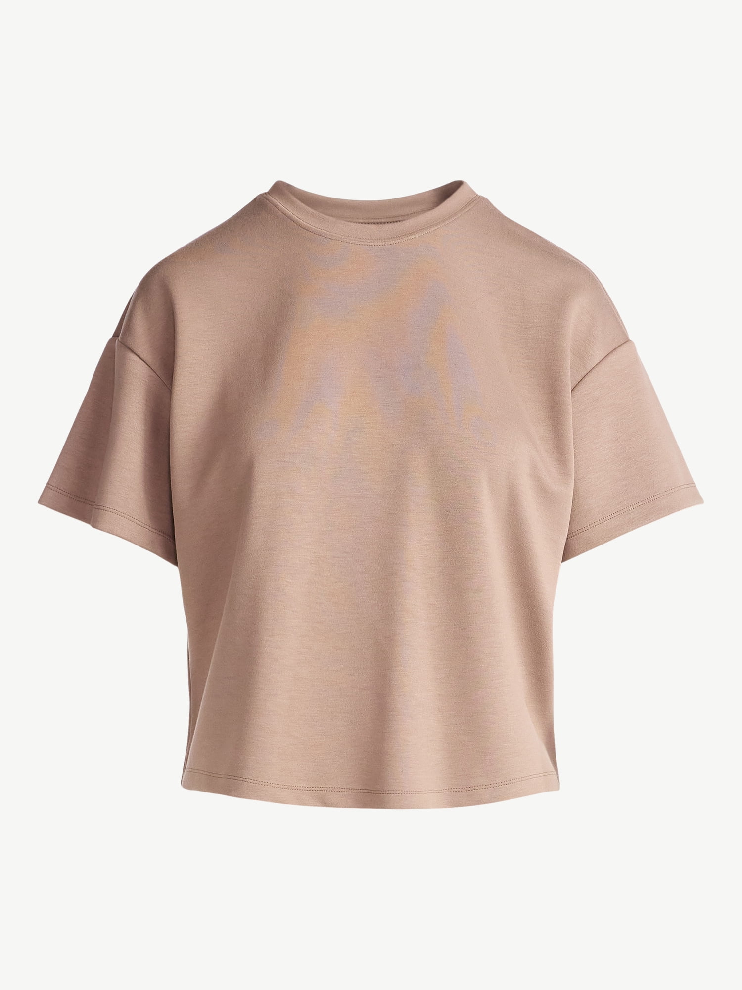 Scoop Women's and Women's Plus Scubaknit Tee with Short Sleeves, Sizes XS-4X
