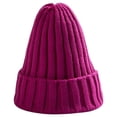 thumbnail image 1 of Sonducket Sombrero Unisex mezclas de algodón sólido cálido HIP HOP sombreros de punto hombres gorras de invierno mujeres Skullies gorros para Sombreros Rosa roja Sonducket AP000123-11, 1 of 6