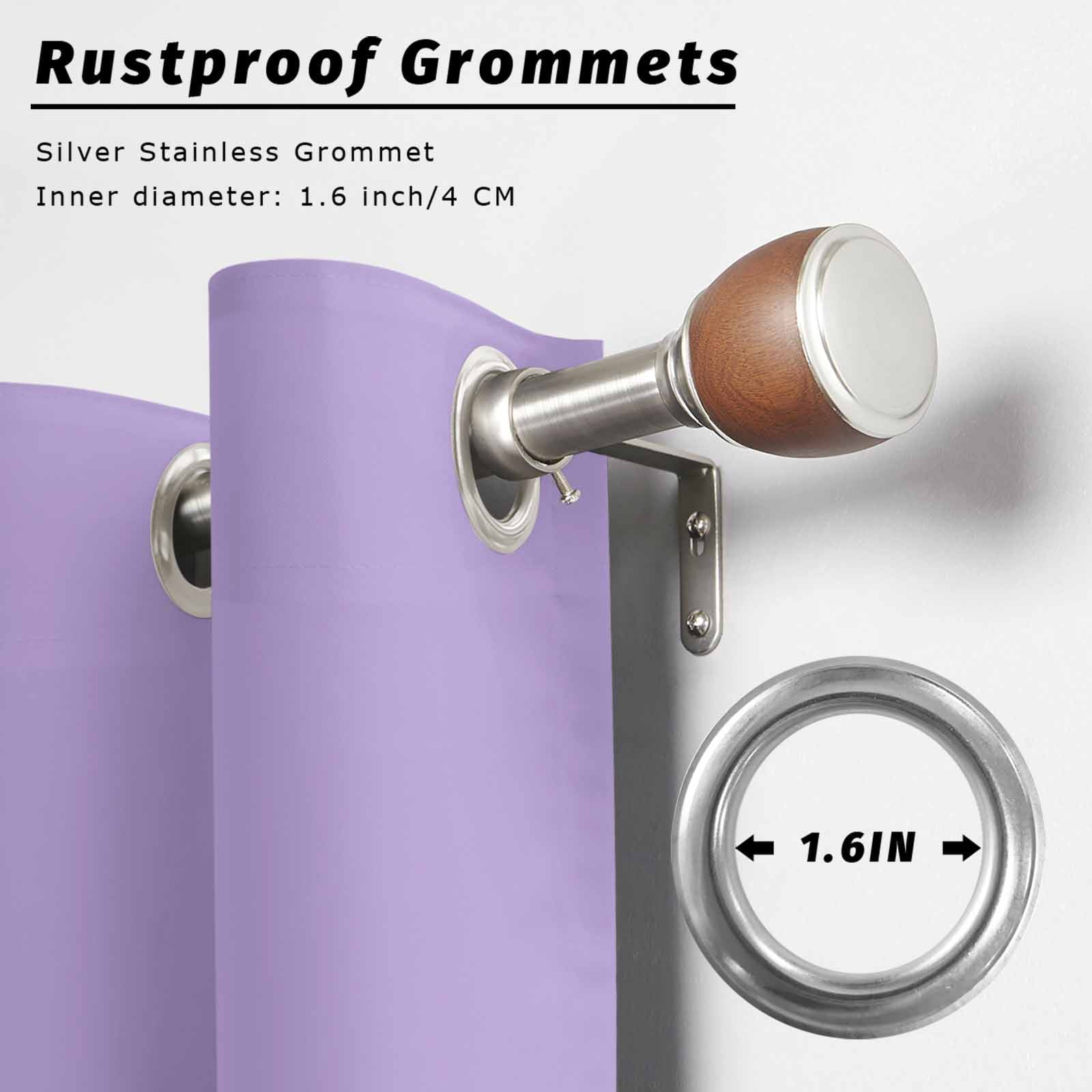 Purple Outdoor Curtains for Patio Waterproof, Windproof Privacy Curtains with Weighted Bottom, Modern Pure Lavender Purple Outside Drapes for Picnic Garage Backyard Cabana 54"x95" 1 Panel