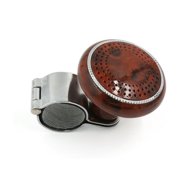 Unique Bargains Wood Car Accessory Steering Wheel Knob Auxiliary Booster 60mm Dia Brown