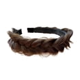 thumbnail image 4 of Diadema para El Cabello, Diadema Ancha, Peinado para El Cabello, Banda para El Cabello Gruesa, Banda para El Cabello para M marrón claro, 4 of 8