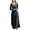 06-Black350, variant on XIAONU Women's Linen Maxi Dress Long Sleeve Round Neck Renaissance Casual Vintage Dress