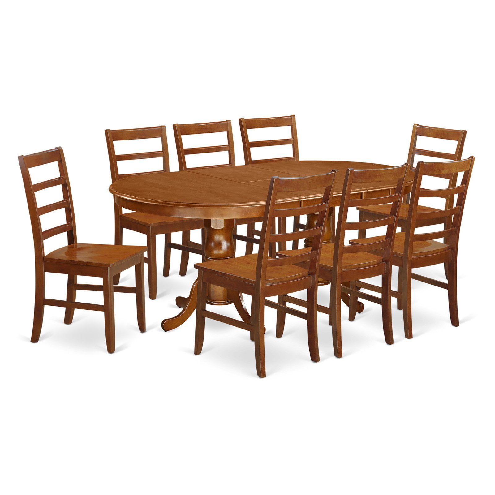 East West Furniture Plainville 9 Piece Shaker Dining Table Set