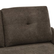 Aukfa 56 Small Sofa Couch Comfy Loveseat Sofa Mid Century Modern Sofa for Living Room Bedroom, Gray Brown