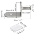 thumbnail image 2 of Shelf Support Pegs, 40 Pack 5mm L-Shaped Shelf Pin with Rubber Sleeve, Silver Tone, 2 of 5