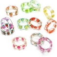 thumbnail image 1 of Cute Acrylic Resin Fruit Rings Indie Rings Summer Knuckle Resin Ring Fruit Transparent Resin Ring, 1 of 4