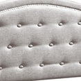 thumbnail image 3 of Button Tufted Queen Burlap Bed with Curved Headboard Light Brown - Saltoro Sherpi, 3 of 6