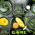 thumbnail image 4 of Video Game Party Decorations - 162 Pcs Green Gaming Birthday Decorations Includes Game On Plates, Napkins, Tablecloth for Boys Level Up Birthday Decorations Game On Party Supplies, Serve 40, 4 of 6