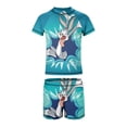 thumbnail image 5 of Looney Tunes Bugs Bunny Boys 2-Piece Swimsuit Set, Short Sleeve Rash Guard & Swim Trunks, 5 of 7