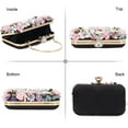 thumbnail image 3 of 3D Flower Clutch Purses for Women Gold Formal Wedding Party Evening Bags Chain Floral Shoulder bag, 3 of 6