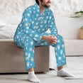 thumbnail image 6 of Bingfone Men's Pajama Set 2 Piece Loungewear PJs, Long Sleeve with Pajama Pants-Healthy And Ill White Teeth, 6 of 7