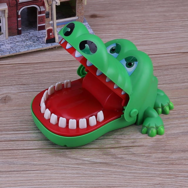 Gran cocodrilo boca dentista morder dedo juego divertido juguete regalo